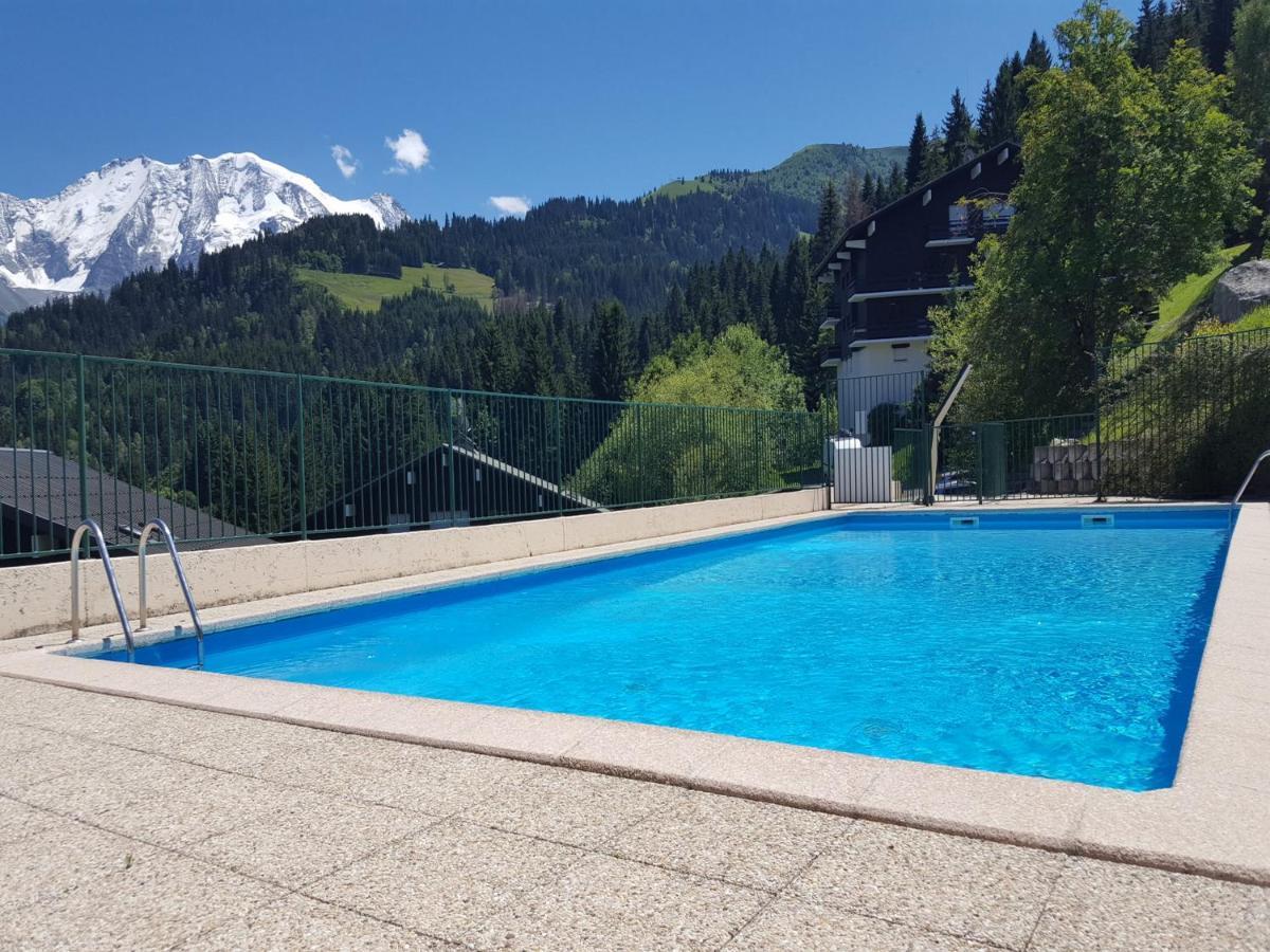 Ferienwohnung Duo Des Alpages Vue Exceptionnelle Sur Le Mont Blc Saint-Gervais-les-Bains Exterior foto