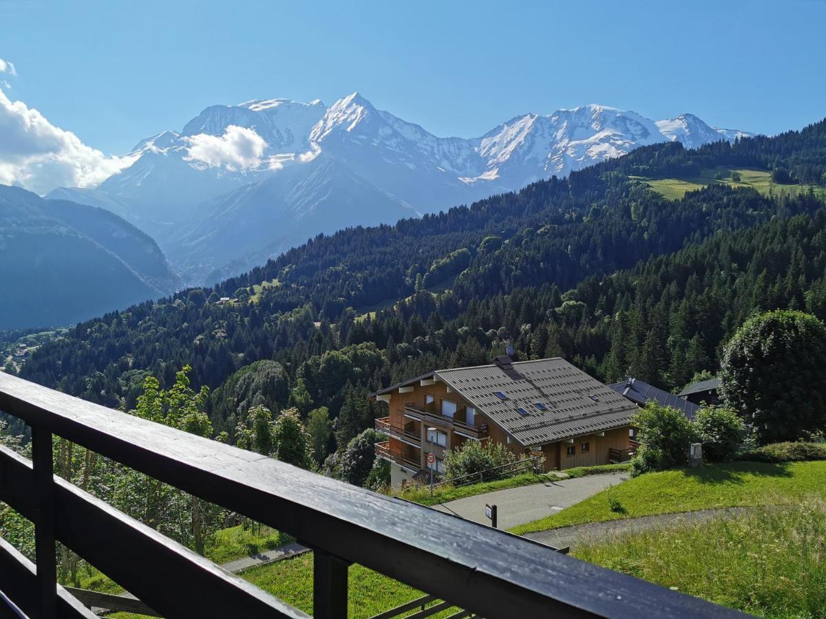 Ferienwohnung Duo Des Alpages Vue Exceptionnelle Sur Le Mont Blc Saint-Gervais-les-Bains Exterior foto