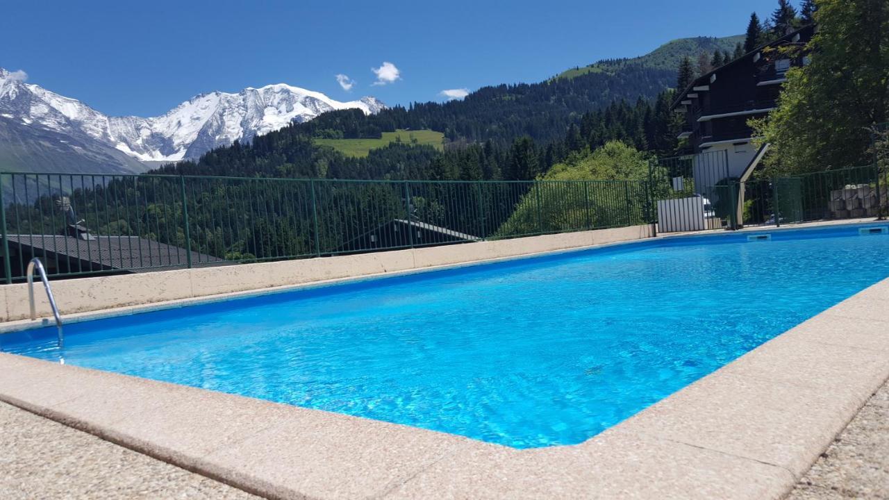 Ferienwohnung Duo Des Alpages Vue Exceptionnelle Sur Le Mont Blc Saint-Gervais-les-Bains Exterior foto